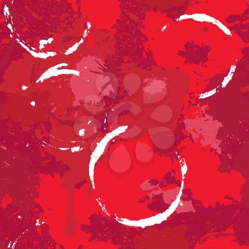 Abstract Seamless pattern with red wine stains, splashes and blots. Handdrawn background.  Design for restaurant, bar, cafe menu or label.