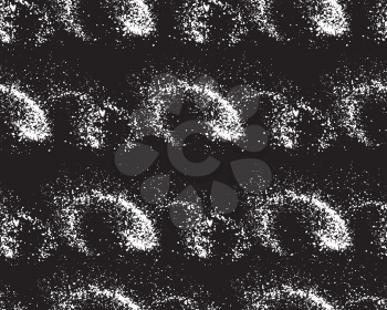 Seamless pattern in grunge style. Ink splashes. Black and white spray texture.
