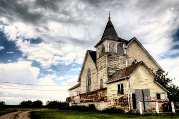 Old Abandoned Church in Drinkwater Saskatchewan Canada