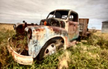 Vintage Truck abandoned Saskatchewan Field Canada