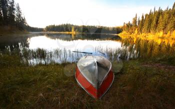 Rowboats at Jade Lake in Northern Saskatchewan