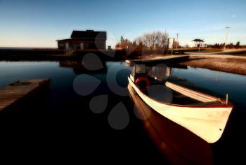 fishing boat at Hecla on Lake Winnipeg