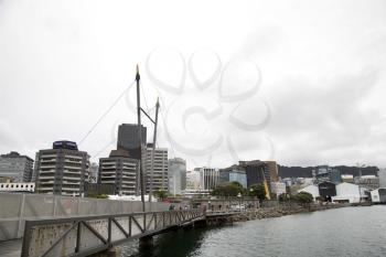 Wellington New Zealand City Downtown Waterfront View