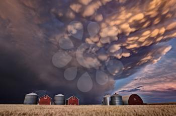 Storm Clouds Canada warning ominous skies Saskatchewan sunset