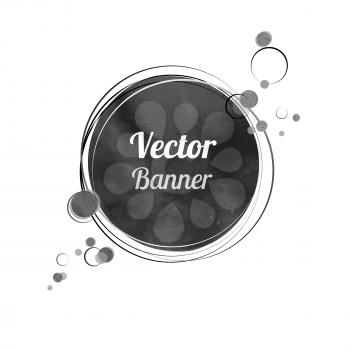 Vintage banner with circles. Vector EPS 10. Isolated.