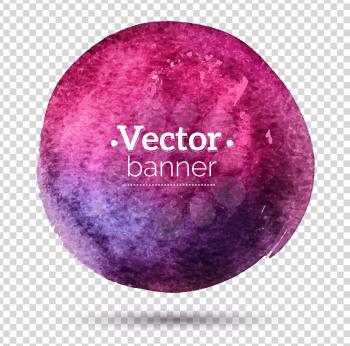 Hand painted watercolor banner. Vector illustration. EPS 10.