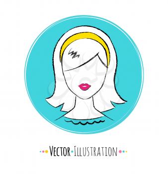 Female avatar. Vector illustration.