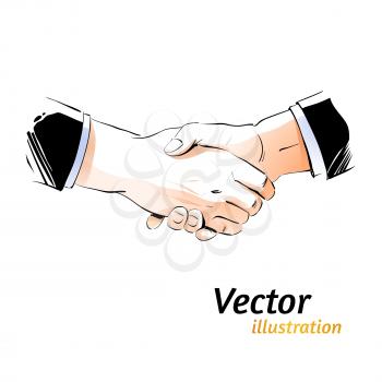Handshake. Vector illustration.