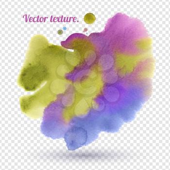 Abstract hand painted watercolor background. Vector texture. Isolated.