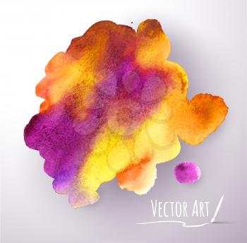 Vector watercolor hand painted stain.
