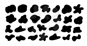 Vector set of liquid shapes isolated on white background.
