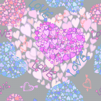 Vector seamless pattern love heart . Decor design greeting cards, Great for Valentine's Day, wedding, Mother's Day, scrapbook, Easter, marriage, gift wrapping paper, social media.
