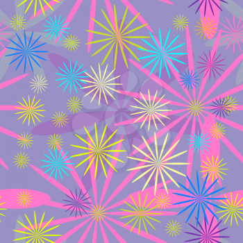 Vector graphics, artistic, stylized  seamless pattern with the image of stars.