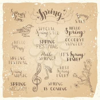 Hello spring. Goodbye winter. It's spring time. Best spring ever. Special spring sale. Spring festival. Spring is coming.