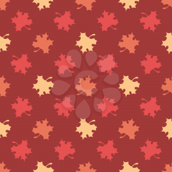 Autumn boundless background. Tileable elements.