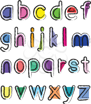 Artistic small alphabet