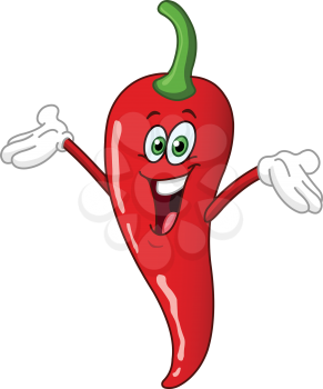 Red hot chili pepper cartoon