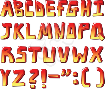 The abc Stylized letters