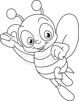 Outlined bee