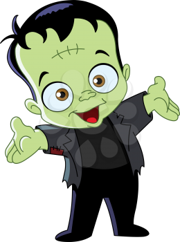Cartoon Frankenstein kid