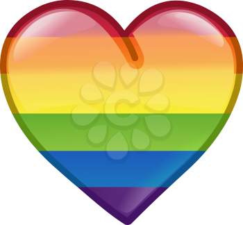 Rainbow pride LGBT heart icon design
