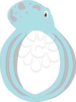 Royalty Free Clipart Image of an octopus making the letter 'O'