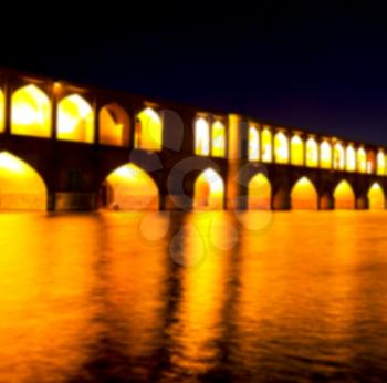 blur in iran   the old bridge of isfahan for light and night