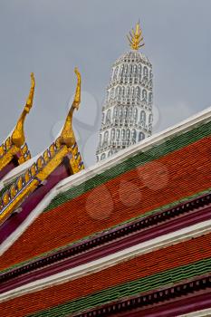 bangkok in   temple  thailand abstract cross colors roof wat  palaces   asia sky   and  colors religion mosaic

