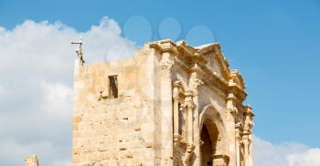 in jerash jordan the antique archeological site classical heritage for tourist
