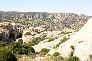 in jordan the scenic valley of dana natural  reserve for walking 
