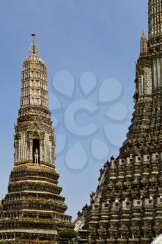  asia  bangkok in   temple  thailand abstract   cross colors roof    wat        and    colors religion mosaic  sunny
