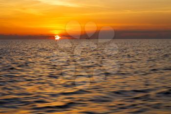 sunrise boat  and sea in thailand kho tao bay coastline south china sea