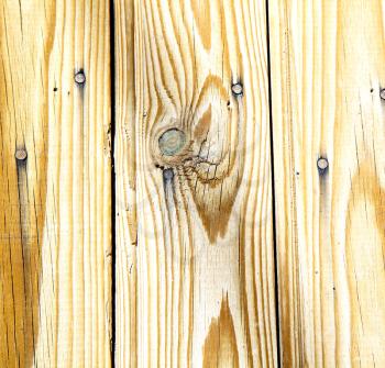 stripped paint in the blue  wood door and rusty      nail