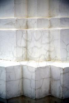 thailand abstract cross white marble  in the temple bangkok