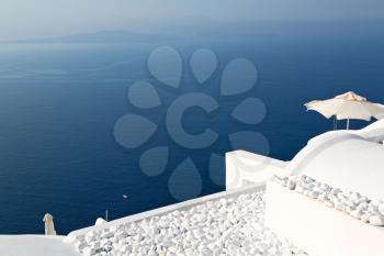 in    europe    vacation  cyclades santorini old town white and the sky