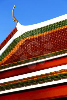 thailand abstract cross colors roof wat  palaces in the temple  bangkok  asia and sky
