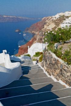 in    europe    vacation     cyclades santorini old town white and the sky