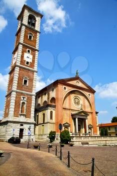 lonate pozzolo varese  church italy the old wall terrace church bell tower plant  