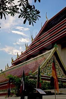 bangkok in   temple  thailand abstract cross colors roof  wat  palaces   asia sky   and  colors religion mosaic rain 
