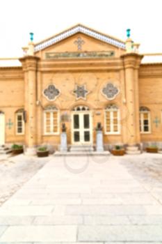 blur in iran the old building   antique tradition monastery temple  religion