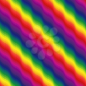 Multicolour ornamental seamless vector pattern like a rainbow