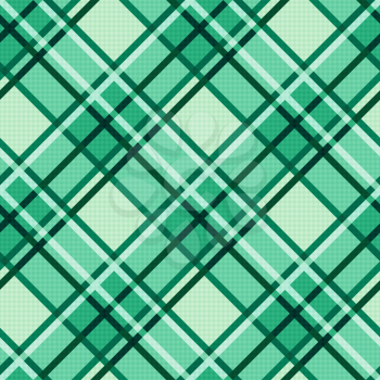 Seamless diagonal vector modern trendy colorful pattern mainly in Emerald hues