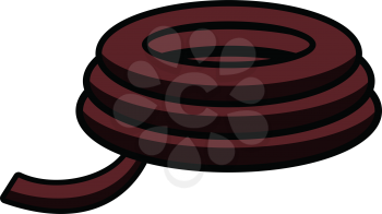 Royalty Free Clipart Image of a Pile of Rope