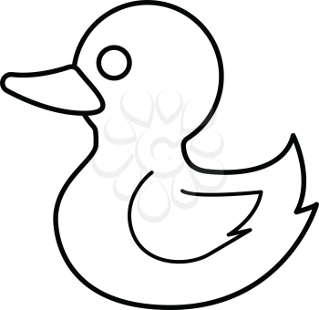 simple thin line duck toy icon vector