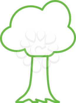 simple thin line curly tree icon vector