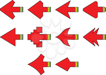 collection of Arrows_A  icon vector
