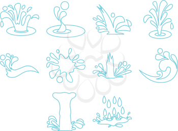 collection of water icon vector