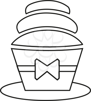 Simple thin line cupcake icon vector