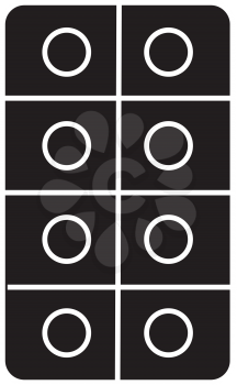 Simple flat black tablets icon vector