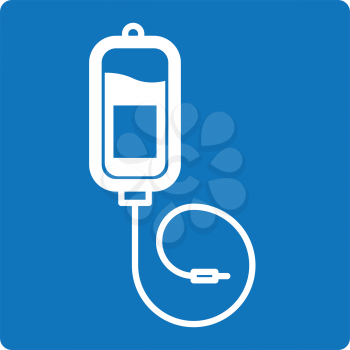 Simple thin line infusion icon vector